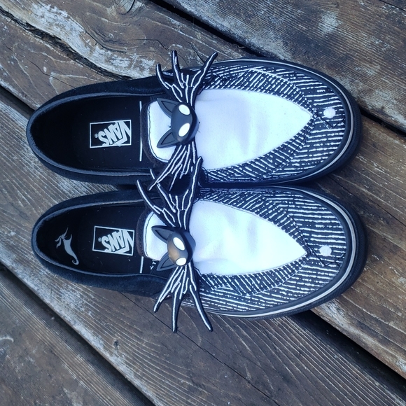 Vans x Disney Night Before Christmas Classic Slip-On Shoes Jack Skellington sz 5 - Picture 8 of 16